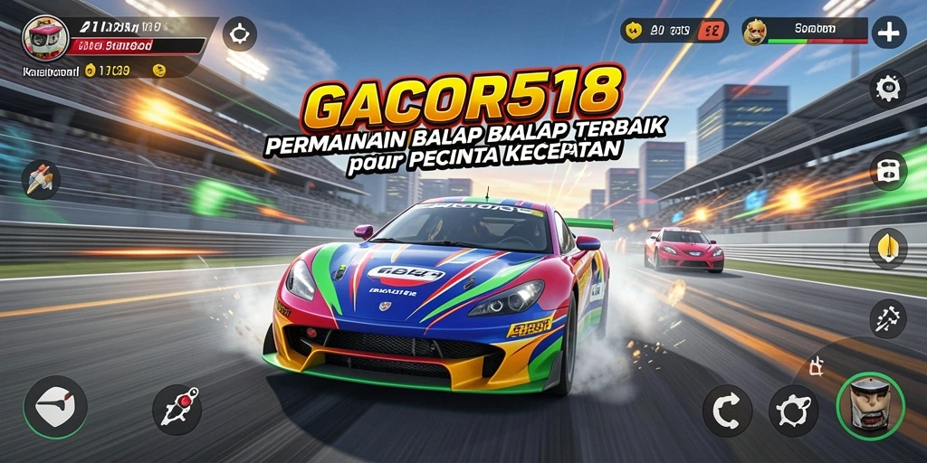 Gameplay balap GACOR518 yang mendebarkan dan penuh aksi.