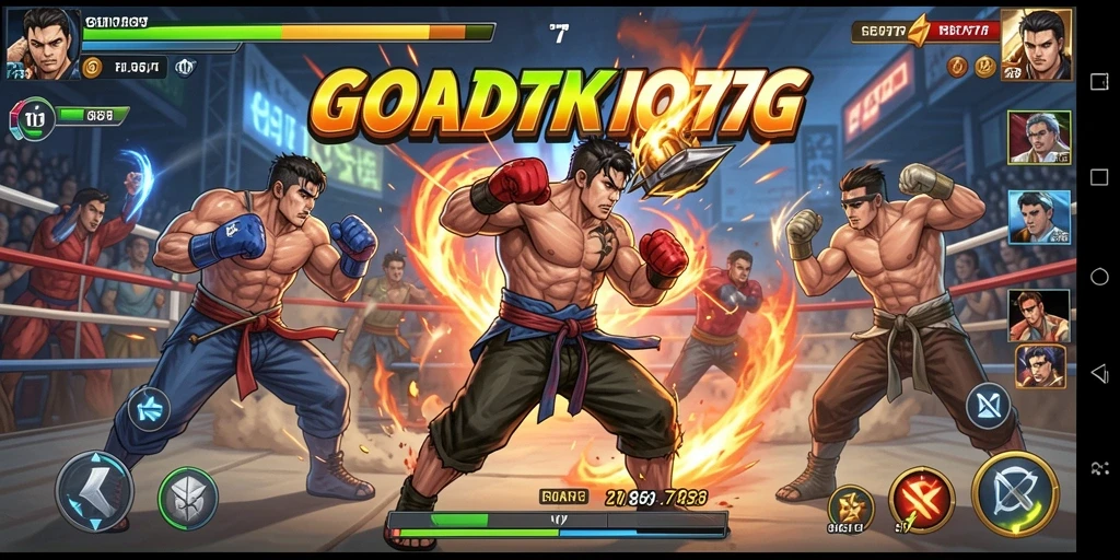 Tangkapan layar GB777 menunjukkan aksi pertarungan yang mendebarkan dalam game Fighting.