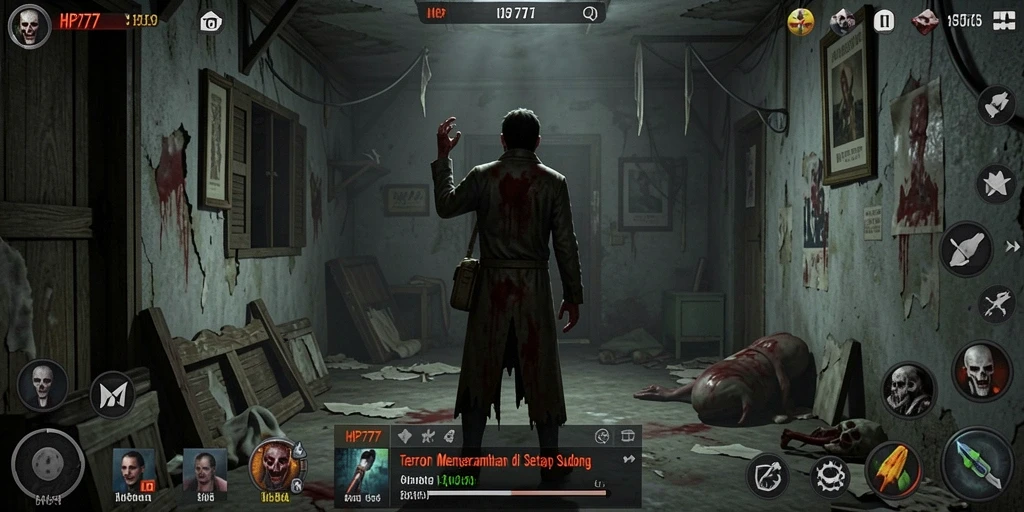 Gameplay HP777 yang mencekam dengan suasana Horror yang intens.