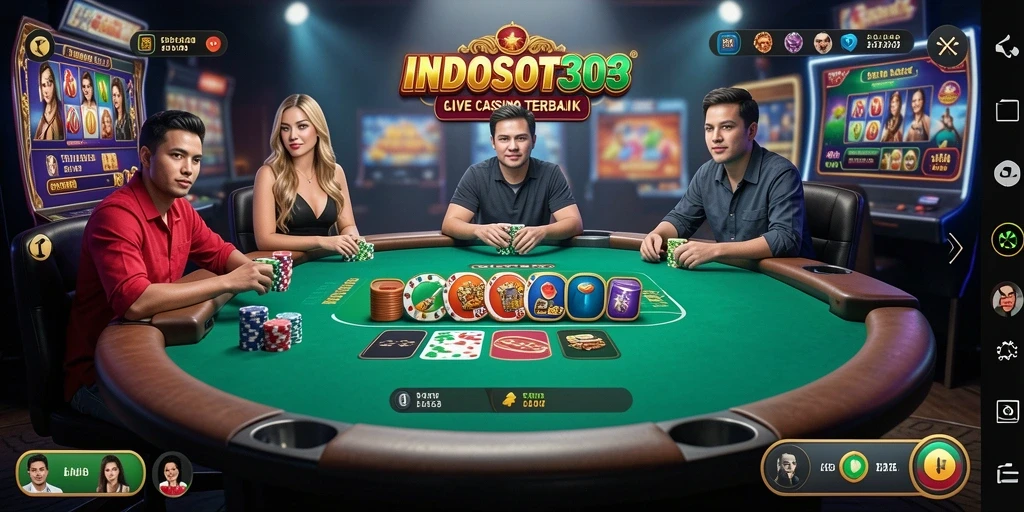 Tampilan gameplay menarik di aplikasi Live Casino INDOSLOT303.