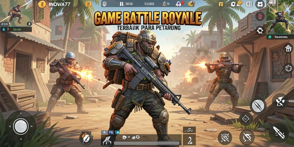 Gameplay seru di dalam arena Battle Royale INOVA77.