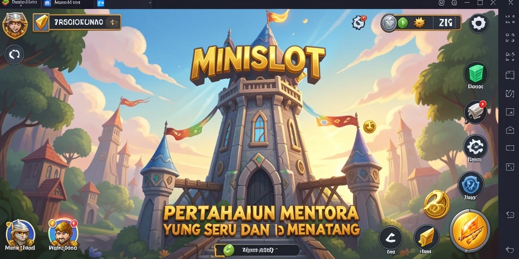 Tampilan gameplay MINISLOT yang mendebarkan dalam strategi Tower Defense.