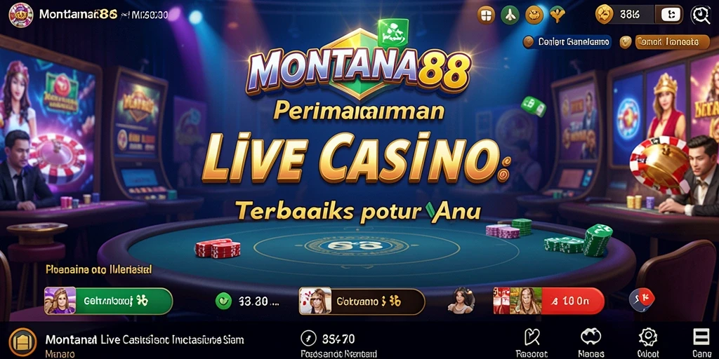 Menampilkan dealer langsung dan gameplay menarik dari MONTANA88.