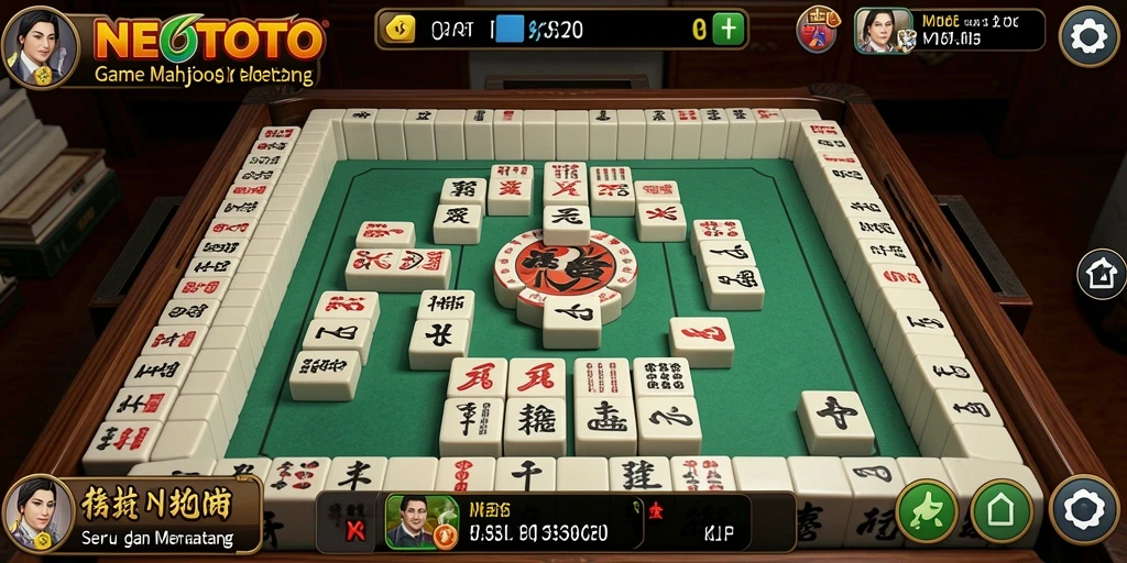 Tampilan gameplay NEOTOTO yang seru dan menantang Mahjong.