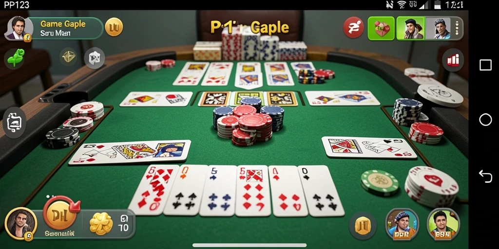 Tampilan gameplay Gaple yang seru dan interaktif di PP123.