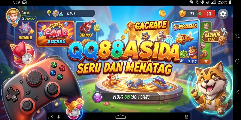 Tampilan gameplay QQ88ASIA yang seru dan penuh warna.