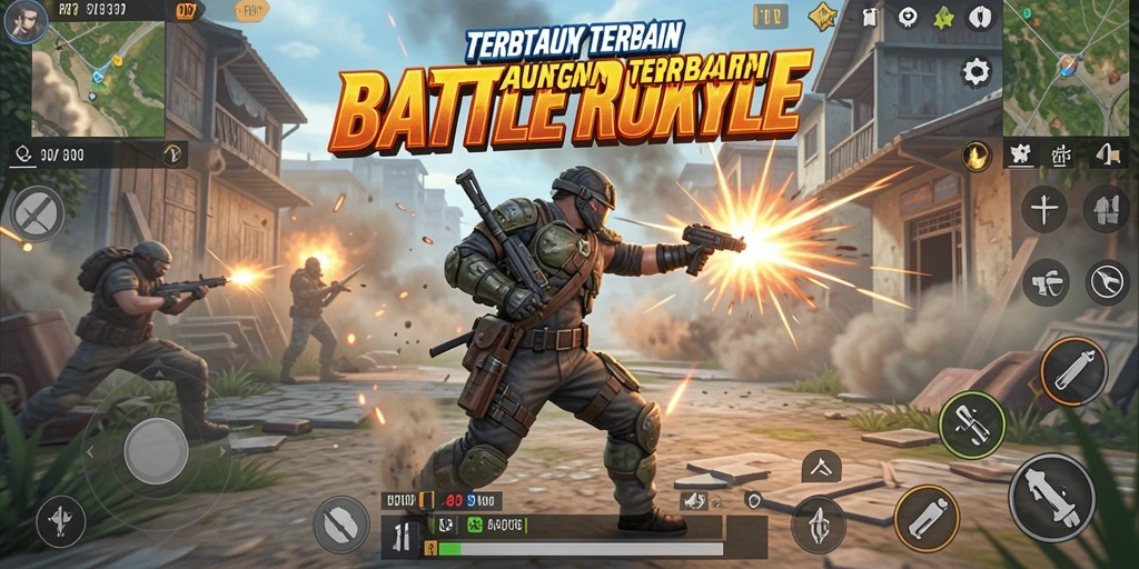 Tampilan gameplay seru di RPOK dengan aksi Battle Royale intens.