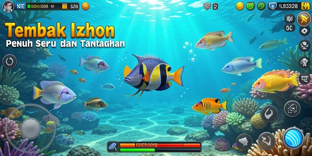 Screenshot SE328 menampilkan aksi seru dalam Tembak Ikan.
