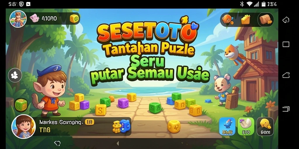 Tampilan gameplay SESETOTO dengan level puzzle yang menantang.
