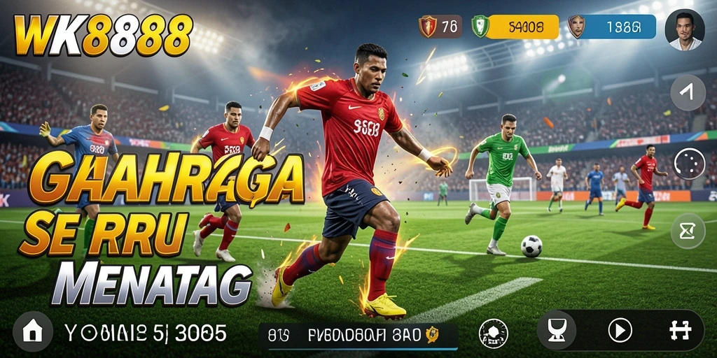 Tampilan utama gameplay WK888 dalam pertandingan olahraga.