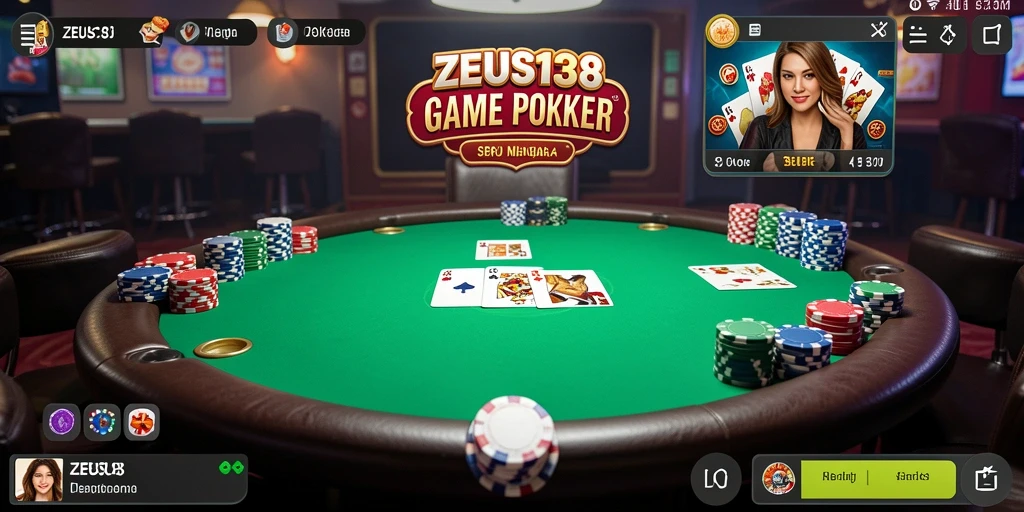 Screenshot utama ZEUS138 yang menampilkan serunya gameplay Poker.